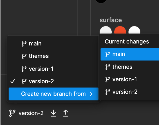 Create new branch from existing branch