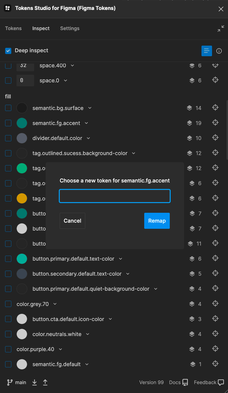 remapping a token